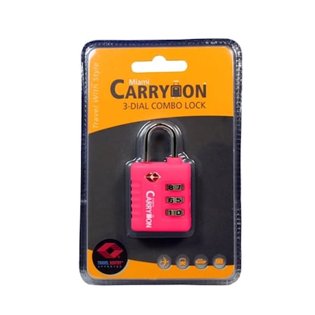 Naftali Tsar 3 Combination Lock - Pink TLL05PK